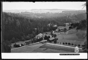 Blick auf den Gasthof Ottomühle im Rosenthal-Bielatal