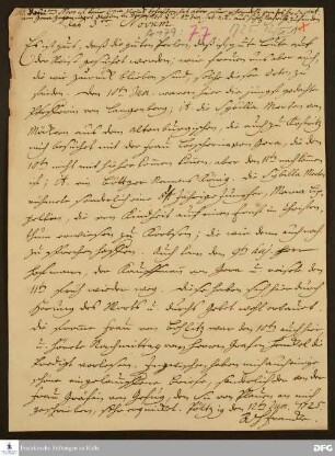Bericht von August Hermann Francke an Heinrich XXIV. v. Reuß-Köstritz.