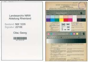 Entnazifizierung Georg Ciba , geb. 25.06.1904 (Ingenieur)
