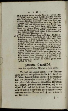 Zweytes Hauptstueck. Von der christlichen Moral insbesondere