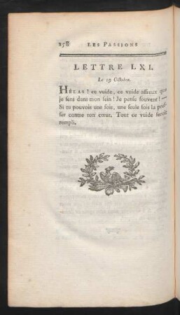 Lettre LXI. - Lettre LXX.