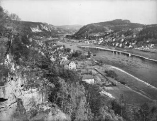 Elbe bei Wehlen : Stadt Wehlen. Ortsansicht