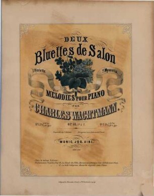 Deux bluettes de salon : mélodies pour piano ; op. 48, 2. Myosotis : mélodie ; bluette de salon