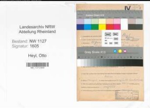 Entnazifizierung Otto Heyl , geb. 10.06.1901 (Lehrer)