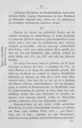 III. Wirthschaftliche Eigenthümlichkeiten der beiden Zollanschlüsse.