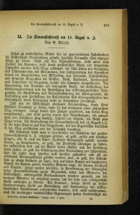 ¬Die¬ Sonnenfinsterniß am 18. August v. J.
