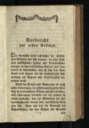 Vorbericht zur ersten Auflage