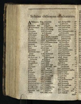 Syllabus dictionum enucleatarum