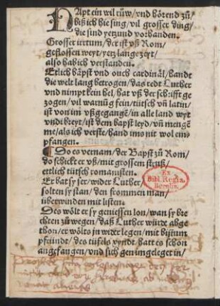 HApt ein wil ruw/ vnd hörend zü/ ||