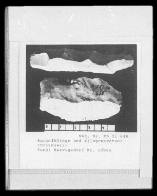 Raspelklinge mit Klingenkratzer : archäologischer Fund aus der Steinzeit