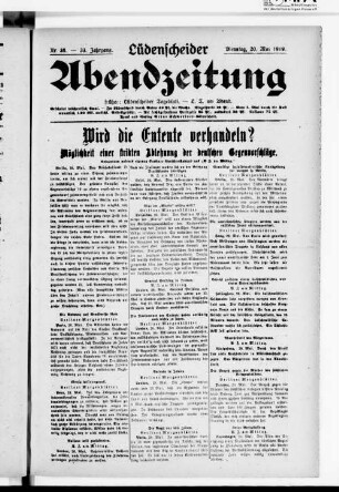 Lüdenscheider Abendzeitung : früher Lüdenscheider Tageblatt