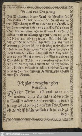 Ich glaub vergebung der Sünden