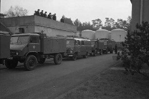 Informationsfahrt der Freiwilligen Feuerwehren Karlsruhe zum Wasserwerk im Mörscher Wald.