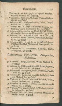 Disputationes Philologicae, Antiquariae, Historicae