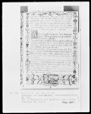 Johannes Bugenhagen, Psalmenkommentar — Christus am Ölberg, Folio 13recto