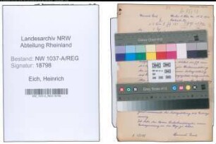 Entnazifizierung Heinrich Eich , geb. 00.00.0000 ()