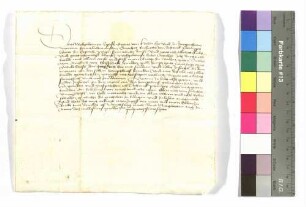 Schenk Philipp von Erbach an Kraft von Hohenlohe: Schuld gegen Dieter von Angelloch.