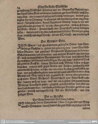 Der Krentzler Eydt.