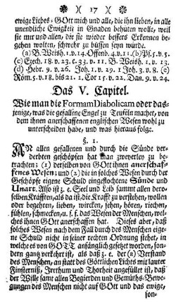 Das V. Capitel - Wie man die Formam Diabolicam oder dasjenige, was die gefallenen Engel zu Teufeln machet, .....