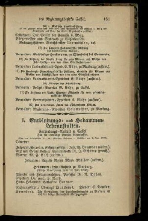 Entbindungs- und Hebammen-Lehranstalten