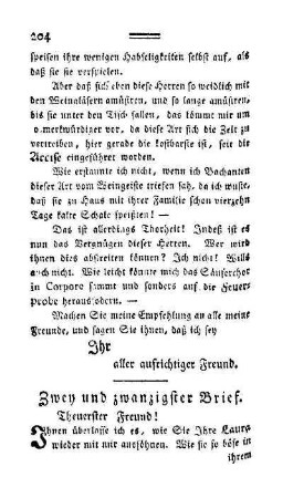 Zwey und zwanzigster Brief