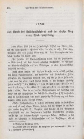 430-435 Der Bruch des Religionsfriedens und der einzige Weg seiner Wiederherstellung