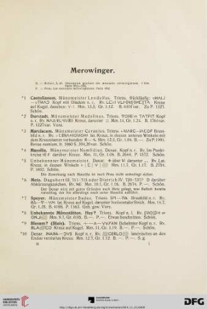 Merowinger (Nr. 1-10)