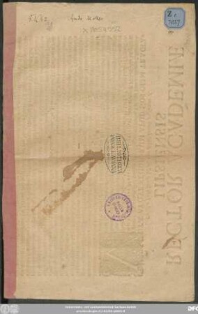 Rector Academiae Lipsiensis Omnibus hasce literas lecturis cum debita honoris praefatione S. : Lipsiae d. 9. Septembr. Anno Christiano 1633.