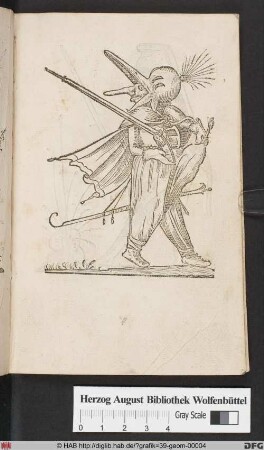 Rabelais, Les Songes Drolatiques de Pantagruel, III [Karikatur eines Soldaten]