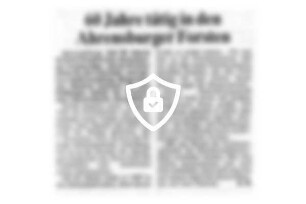 60 Jahre tätig in [Name maskiert] Forsten