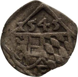 Münze, Pfennig, 1545