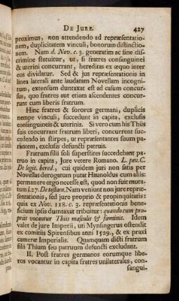 427-436, Articulus IX. Hinc fratres & sorores germani, duplicis nempe ...
