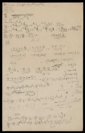 [...] [mathematische Notizen]