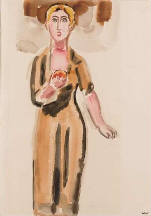 Stehende (mit Apfel?)