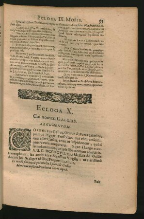 Ecloga X. Cui nomen Gallus.