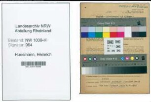 Entnazifizierung Heinrich Huesmann , geb. 02.04.1909 (Bahnarbeiter)