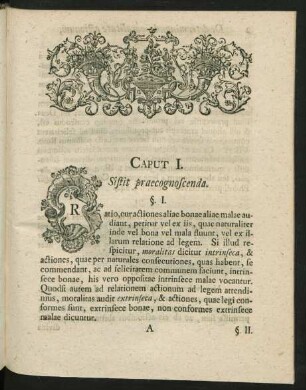 Caput I. Sistit praecognoscenda