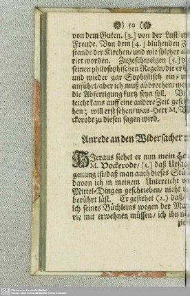 Anrede an den Widersacher