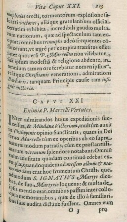 Caput XXI. Eximiae P. Marcelli Virtutes