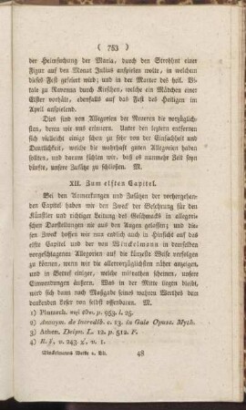 XII. Zum elften Capitel.