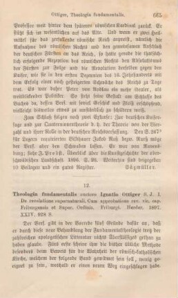 665-668 [Rezension] Ottiger, Ignaz, De revelatione supernaturali