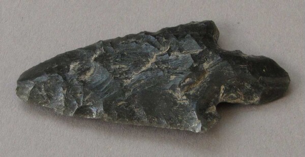 Arrowhead made from obsidian