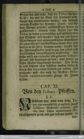Cap. XI. Von den Tobacs-Pfeiffen