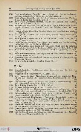 Waffen (Nr. 1519-1531)