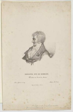 Bildnis des Armand Emmanuel de Vignerot-Duplessis-Richelieu d' Aiguillon