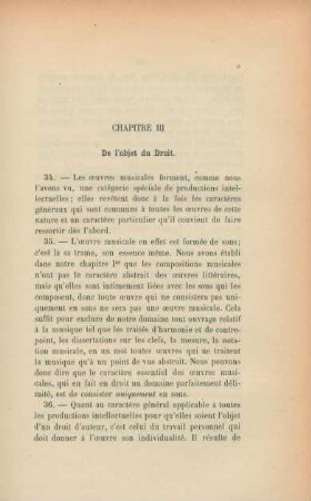 Chapitre III. De l'objet du droit