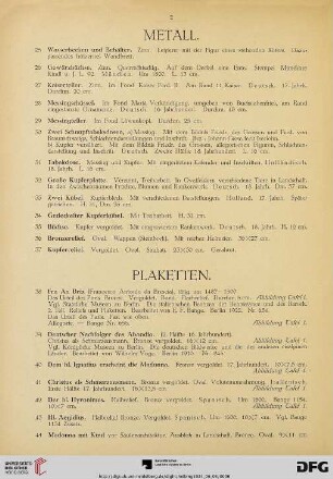 Metall (Nr. 25-37)