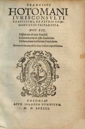 De feudis commentatio tripartita