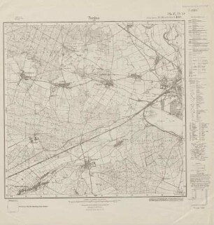 4443 (alte Nr.: 2538) Torgau (West), Meßtischblatt (4cm - Karte)