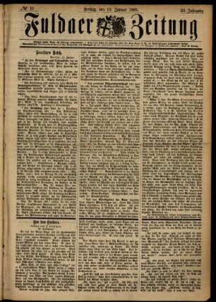 Ausgabe vom Freitag, den 13. Januar 1893.
